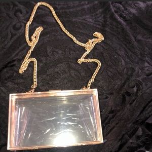 transparent crossbody clutch bag